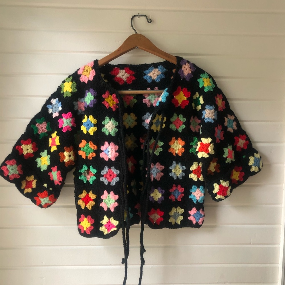 Vintage Granny Square Cardigan